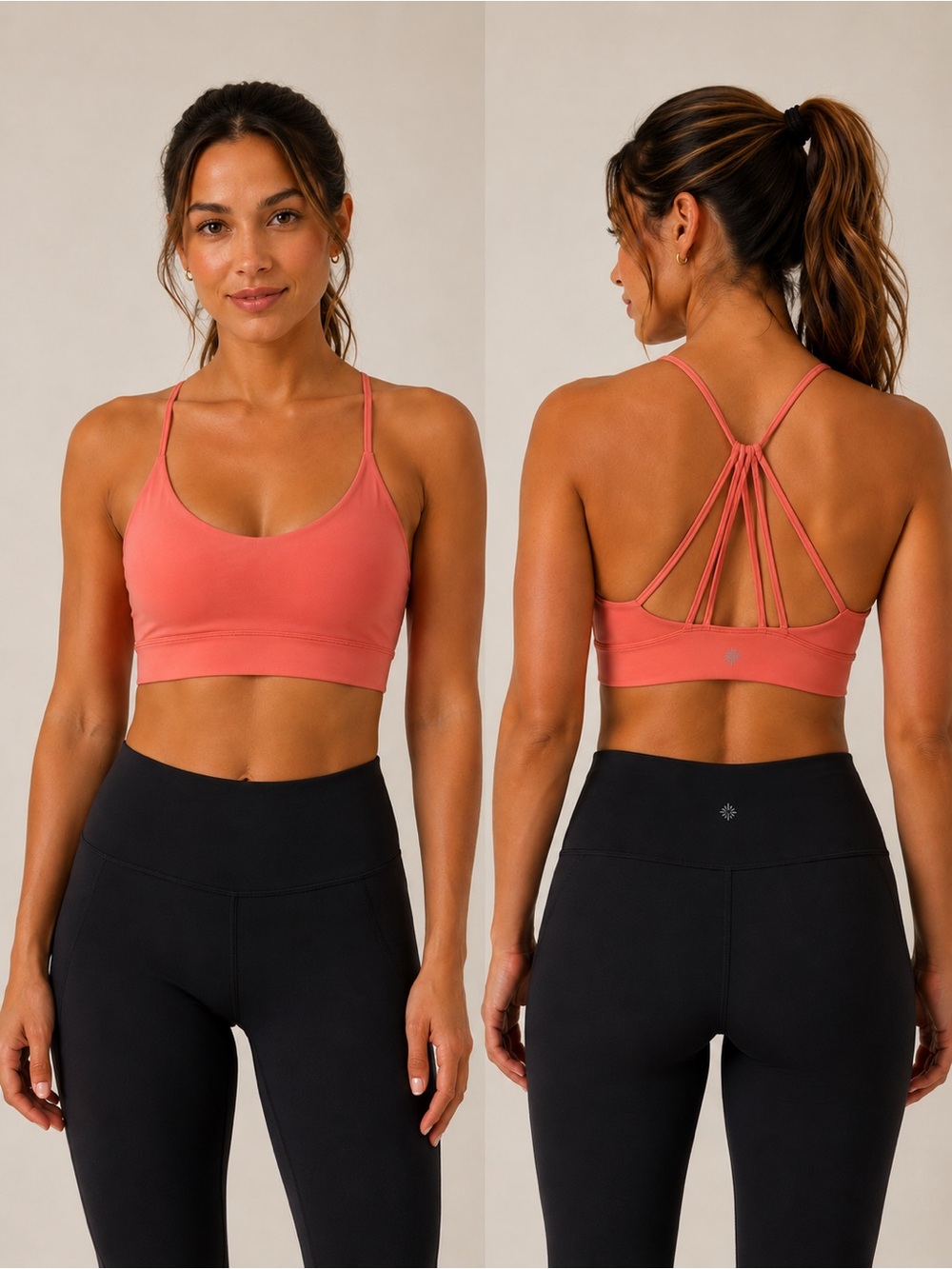 Athleta Solace Sports Bra in Pink Coral-Size S -D/DD Cups
